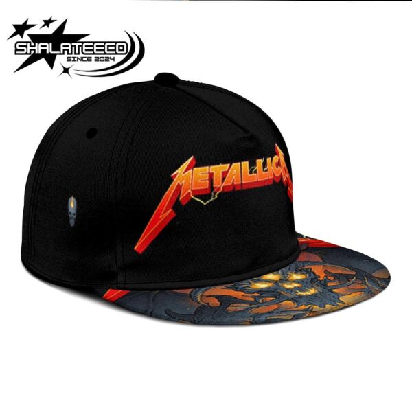 Metallica M72 World Tour Minneapolis Pop Up Shop Merch Poster For Minneapolis MN US On August 16 And 18 M72 North American Tour 2024 Skull Fire Dragon Merchandise Snapback