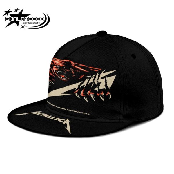 Metallica M72 Chicago Pop Up Shop Merch For Chicago IL On On August 9 And 11 At Soldier Field M72 North American Tour 2024 The Bear Artwork Snapback