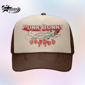 Green Day Punk Bunny Coffee Dookie Trucker Hat