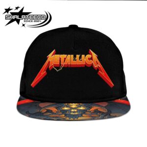 Metallica M72 World Tour Minneapolis Pop Up Shop Merch Poster For Minneapolis MN US On August 16 And 18 M72 North American Tour 2024 Skull Fire Dragon Merchandise Snapback