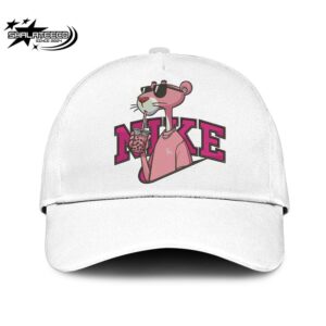 Nike Logo The Panther Pink Embroidery Merchandise Hat-Cap