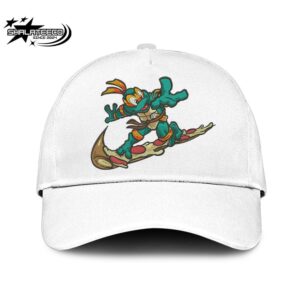 Nike Logo Teenage Mutant Ninja Turtles Michelangelo Mikey Embroidery Merchandise Hat-Cap