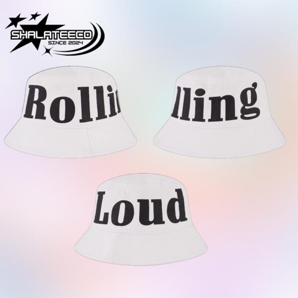 Rolling Loud Wrap Around White Bucket Hat