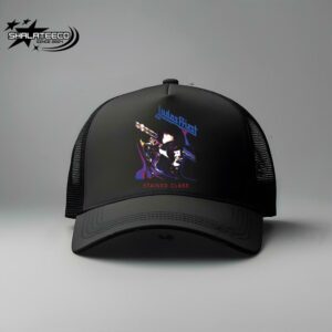 The Stained Class Judas Priest Commemorates The 45th Anniversary Stained Class Album-Inspired Artwork With The Stained Class Merchandise Trucker Hat